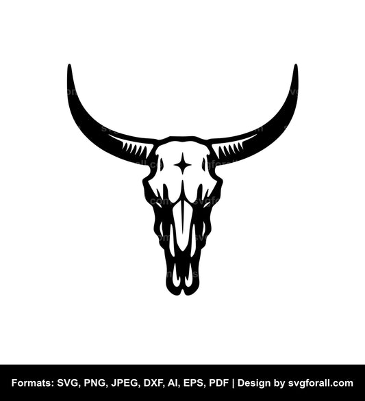 Longhorn Cow Skull SVG File