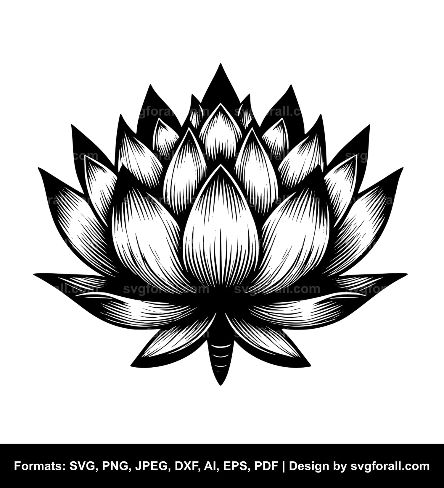 Lotus Flower SVG Design