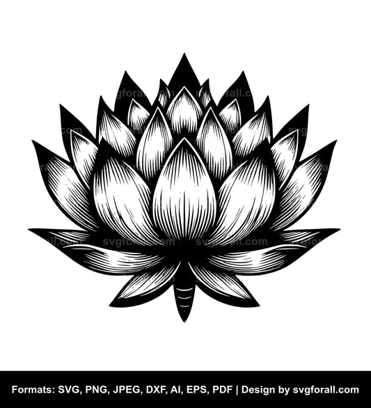 Lotus Flower SVG Design