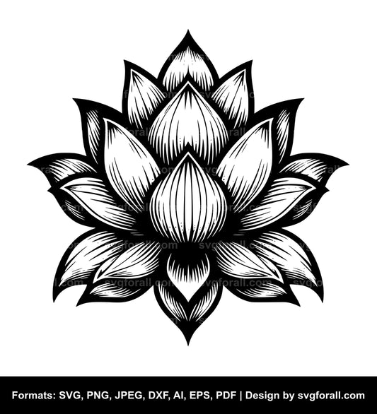 Lotus Flower SVG File