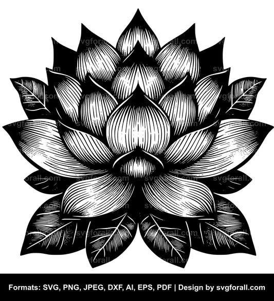 Lotus Flower SVG PNG