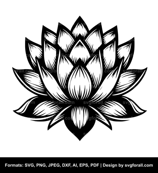 Lotus Flower SVG Vector