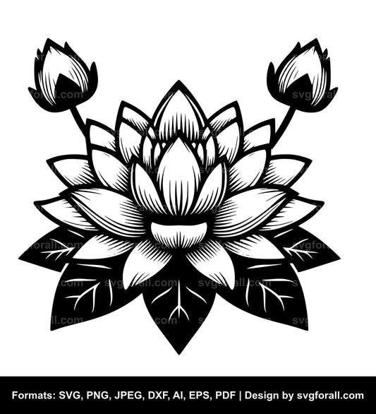 Lotus Flower Vector SVG