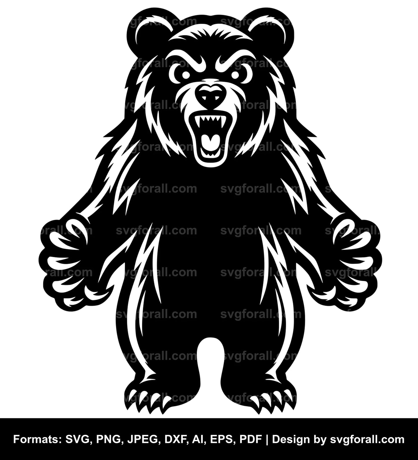 Mad Bear SVG PNG