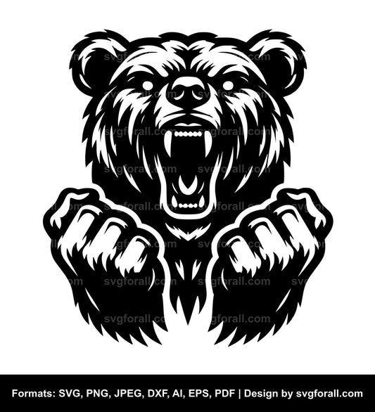 Mad Bear Vector SVG