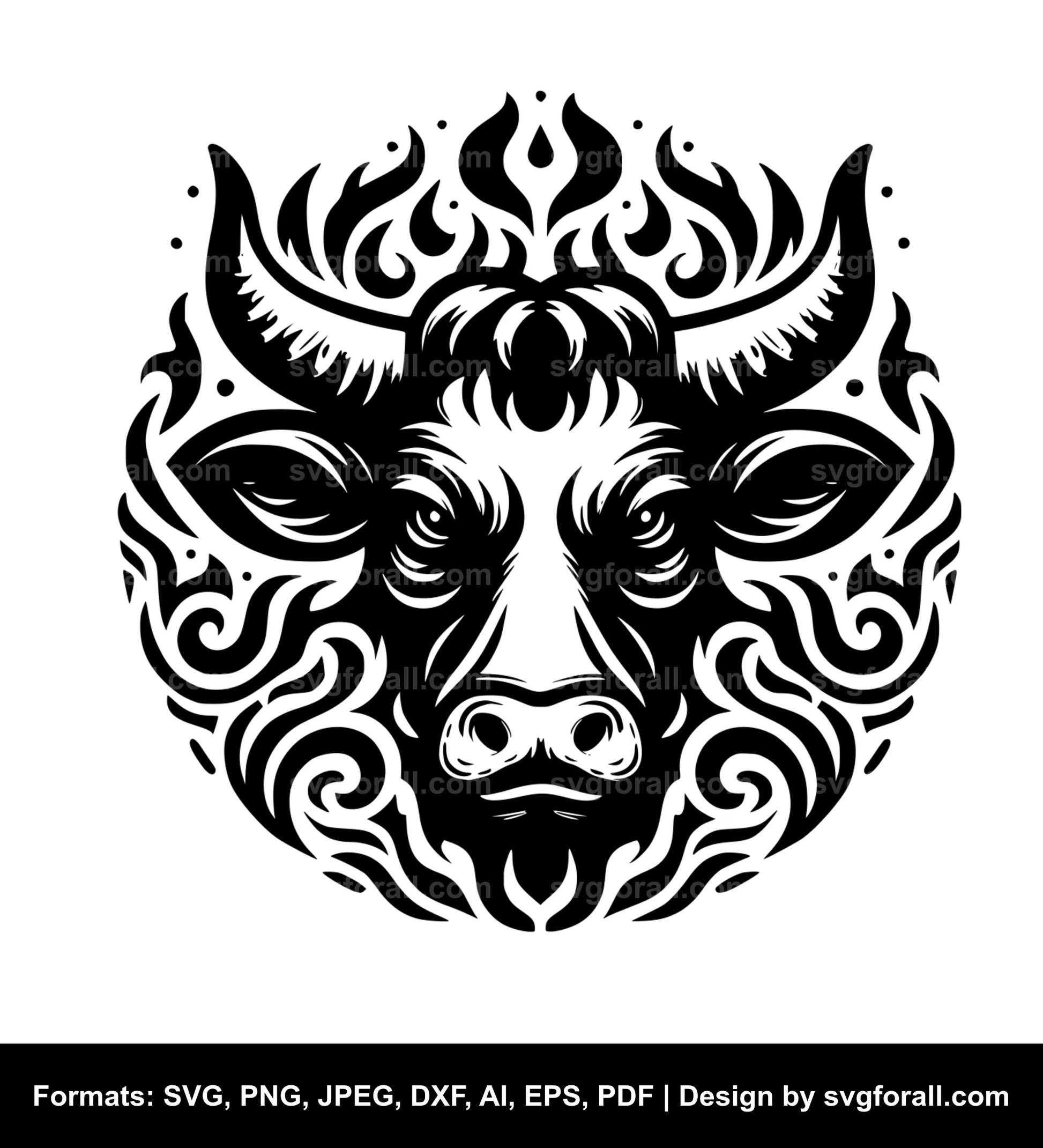 Mad Cow SVG Vector