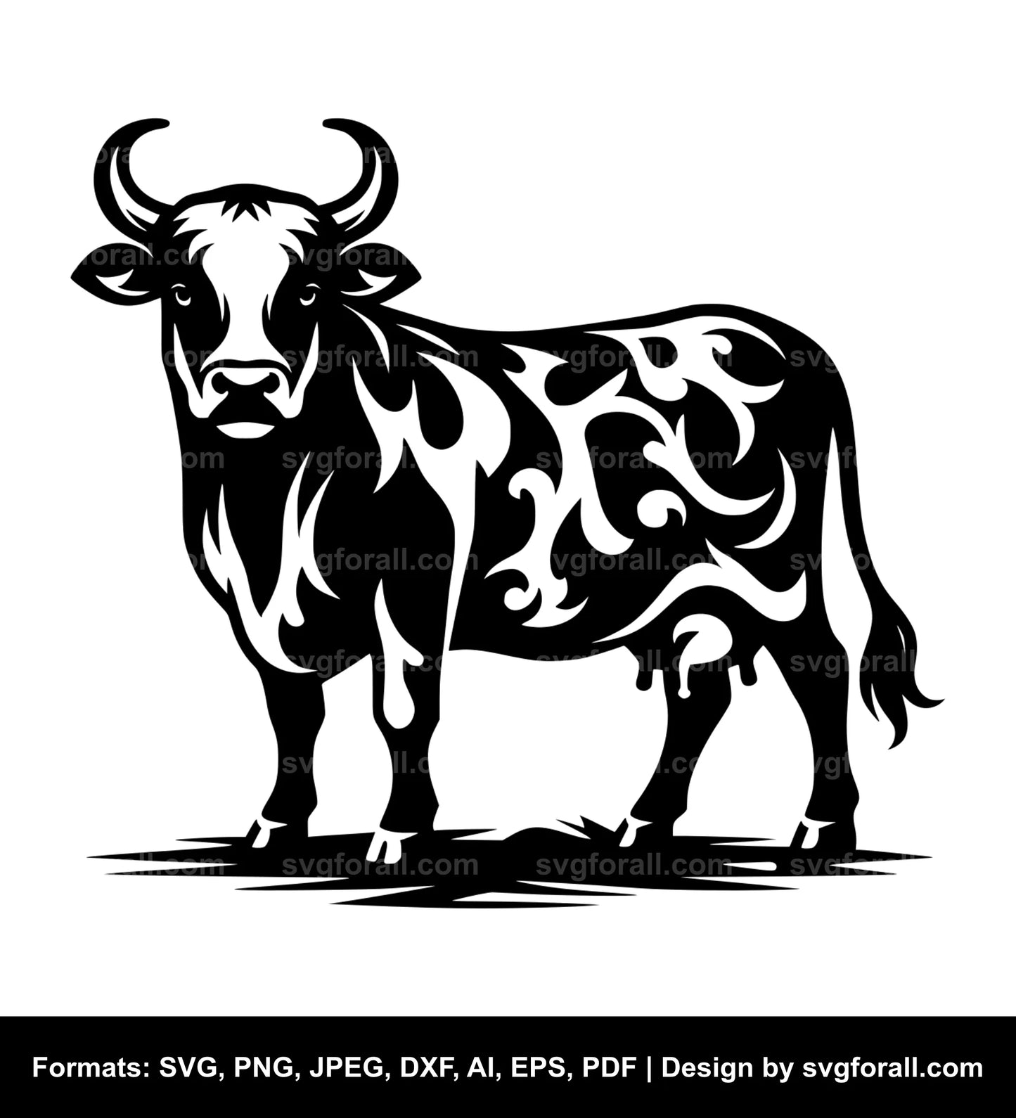 Mad Cow Vector SVG