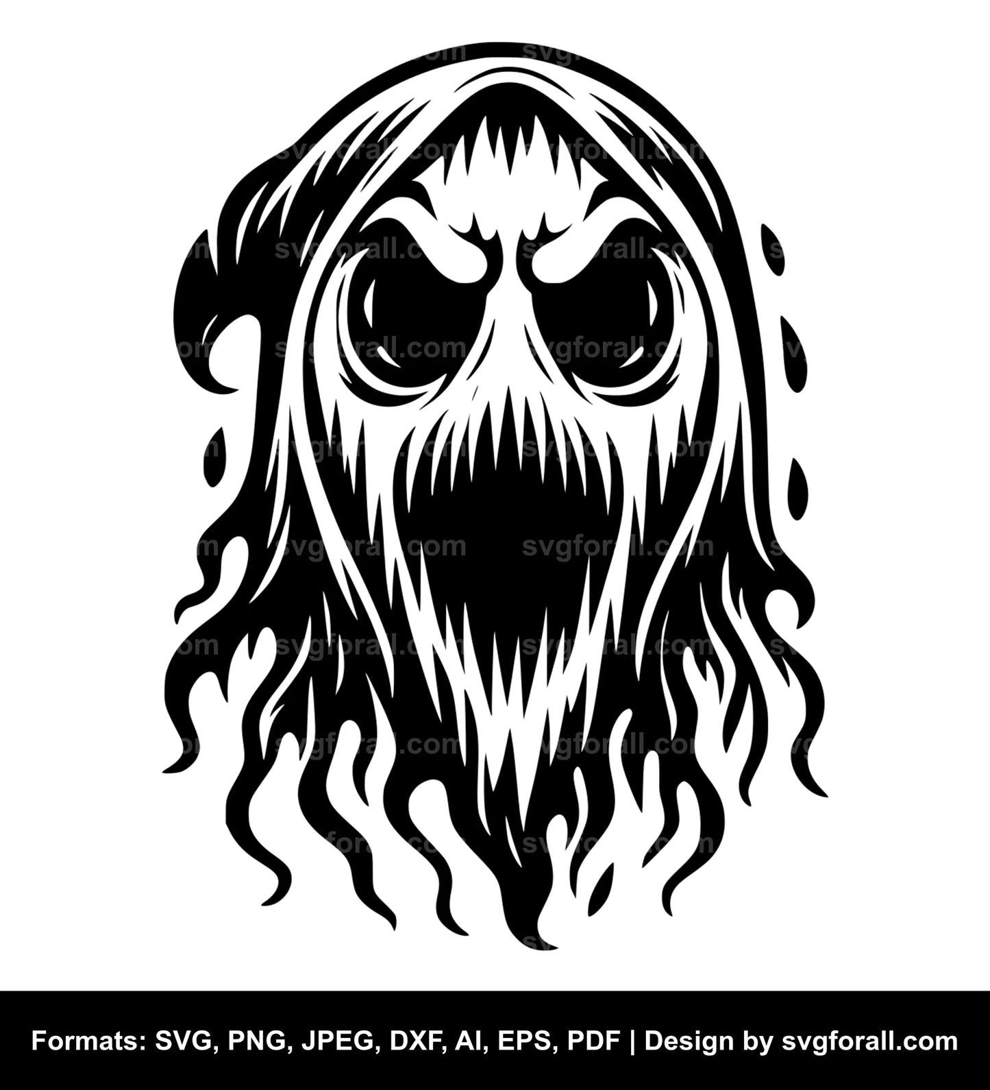 Mad Ghost Black SVG