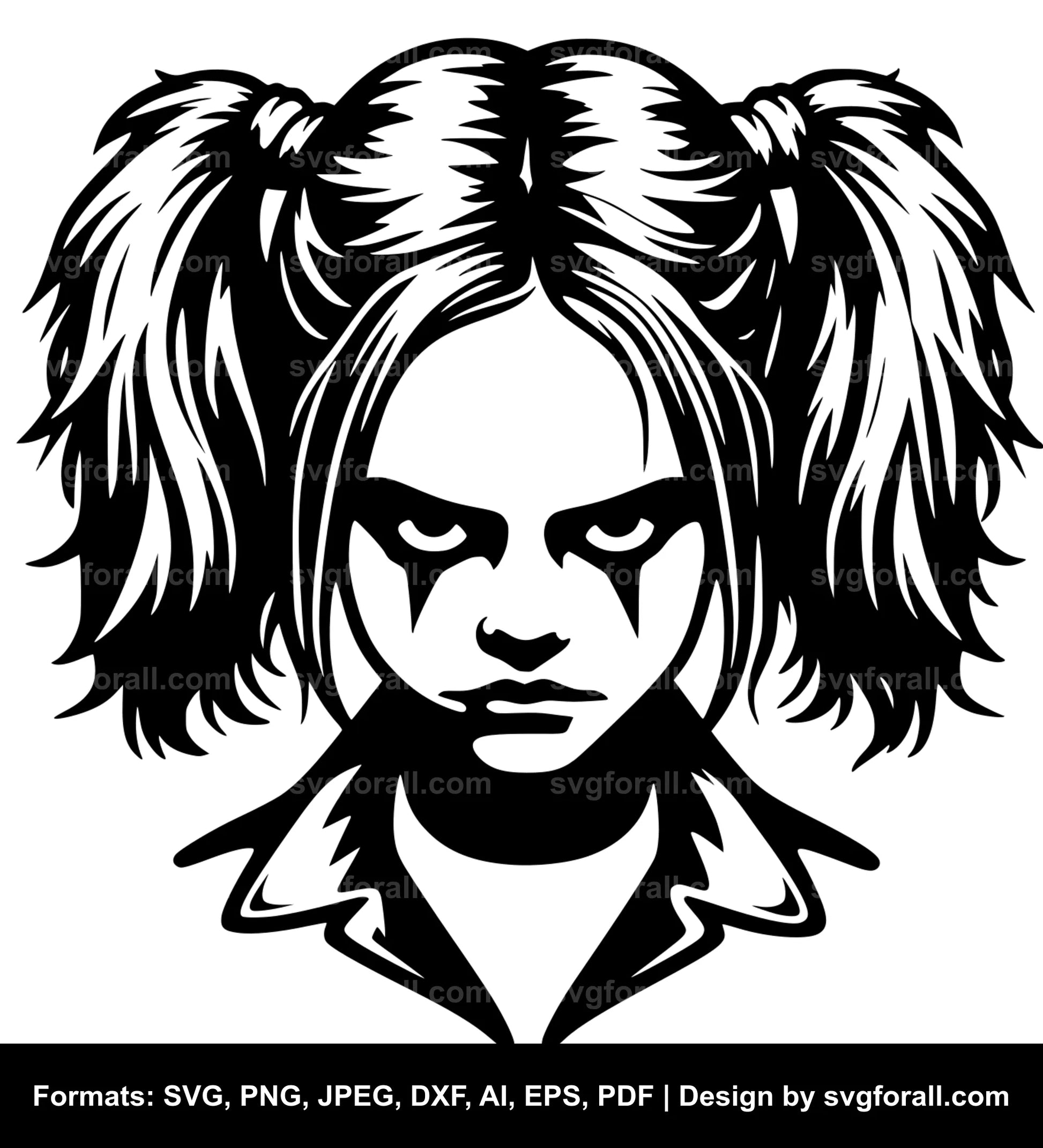 Mad Girl SVG PNG