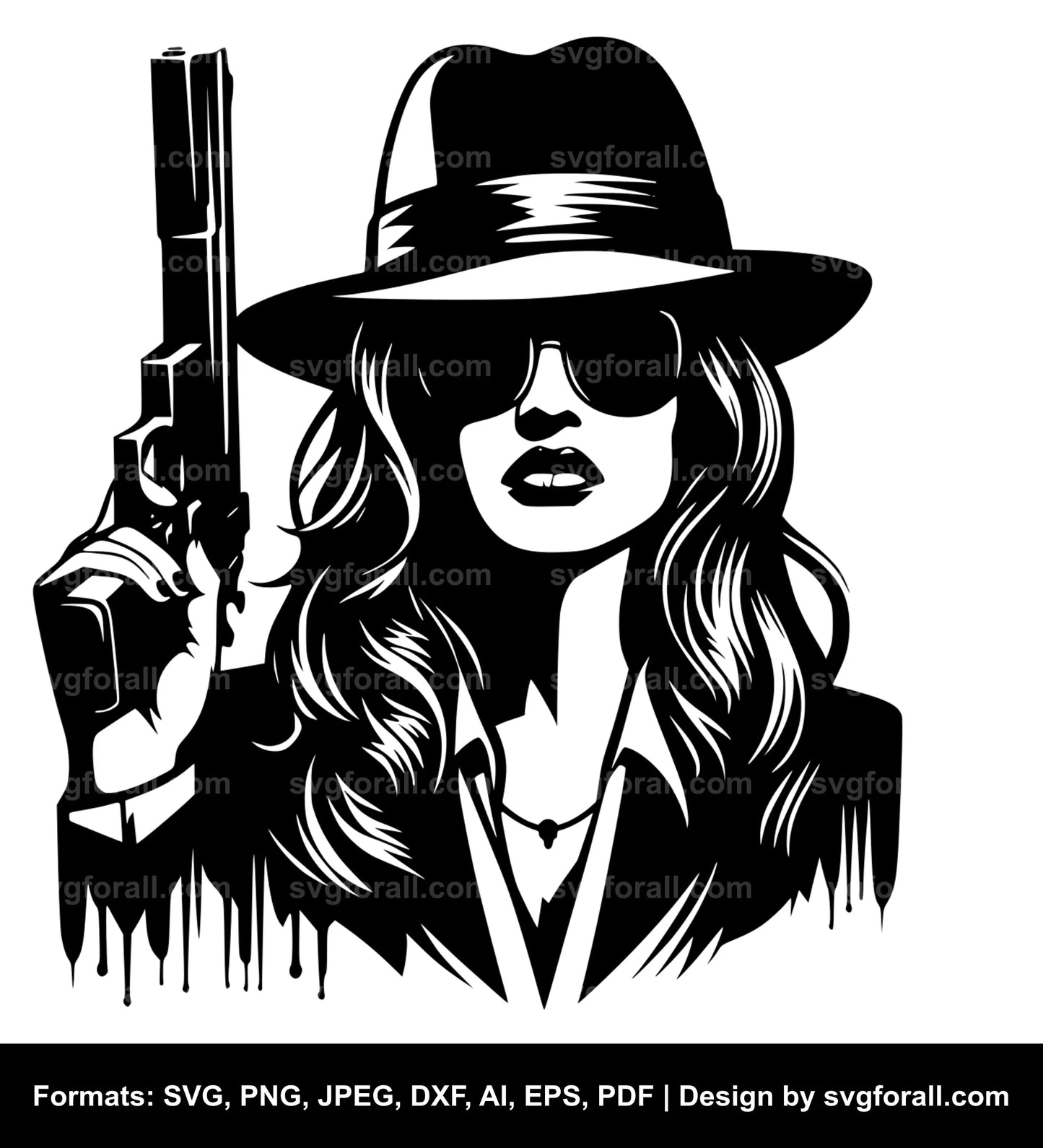 Mafia Girl SVG