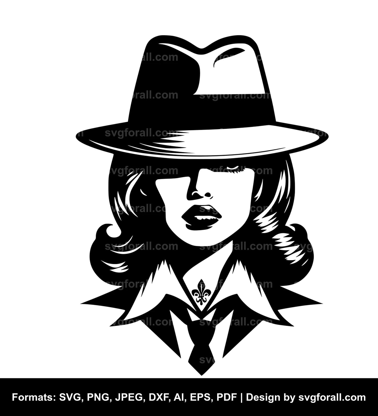 Mafia Girl SVG File