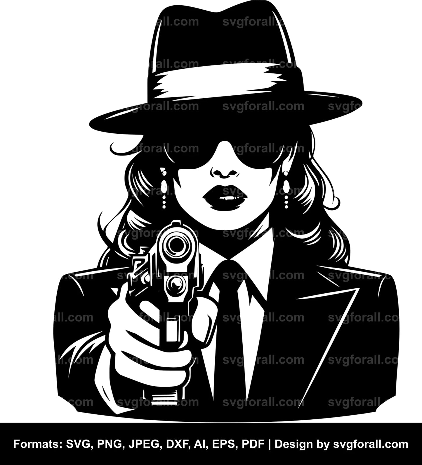 Mafia Girl SVG PNG