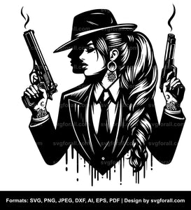 Mafia Girl SVG