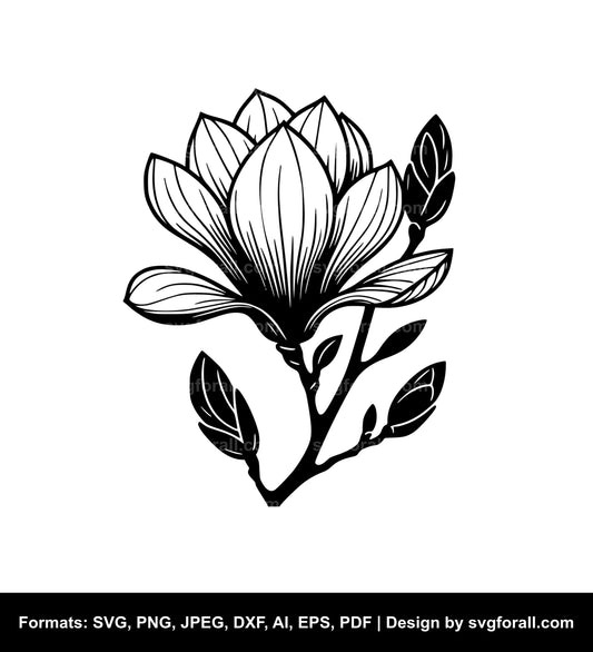 Magnolia Flower Cricut SVG