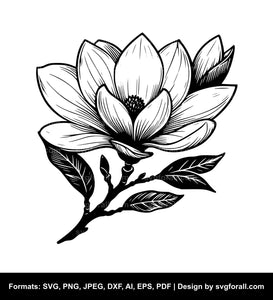 Magnolia Flower SVG