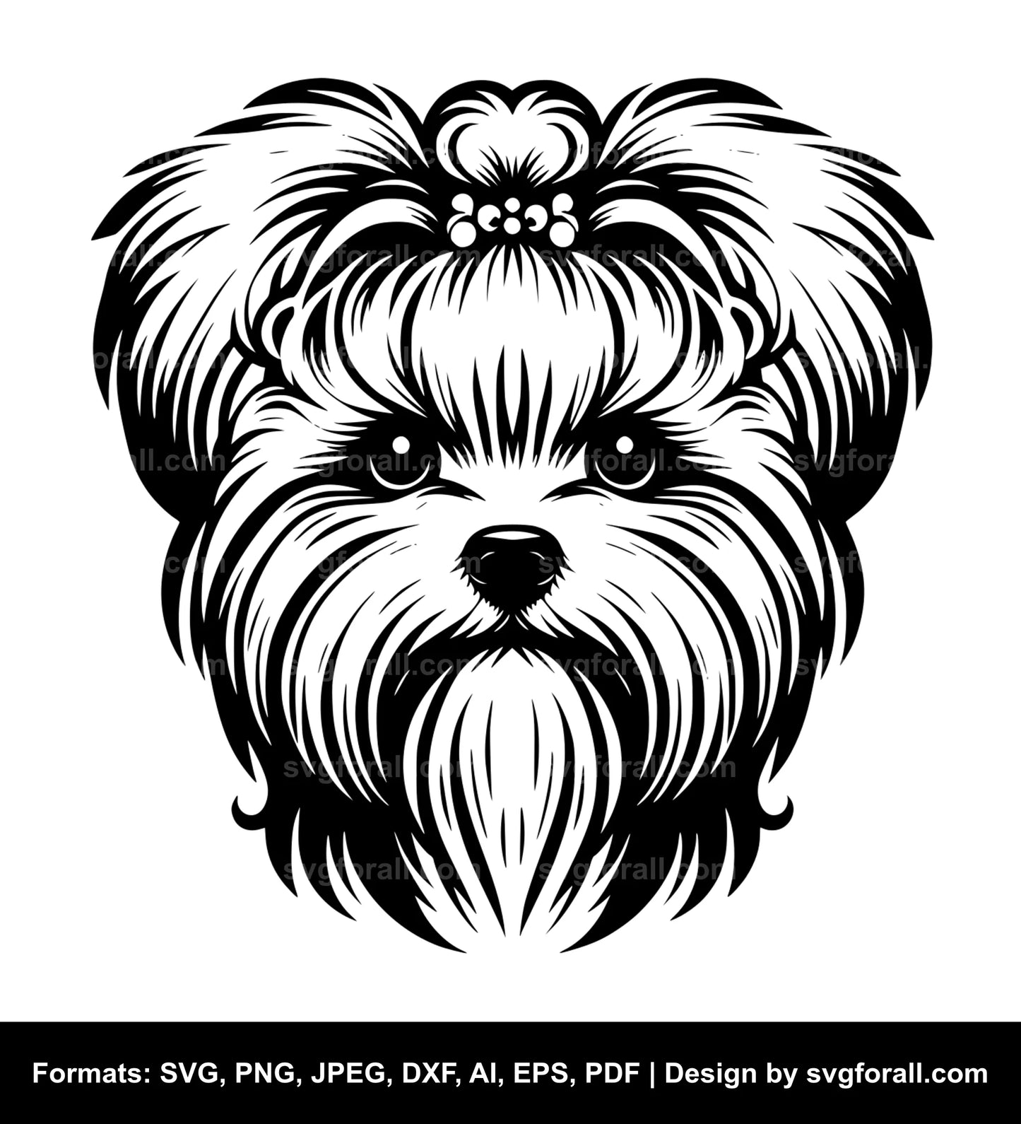 Maltese Dog Black SVG