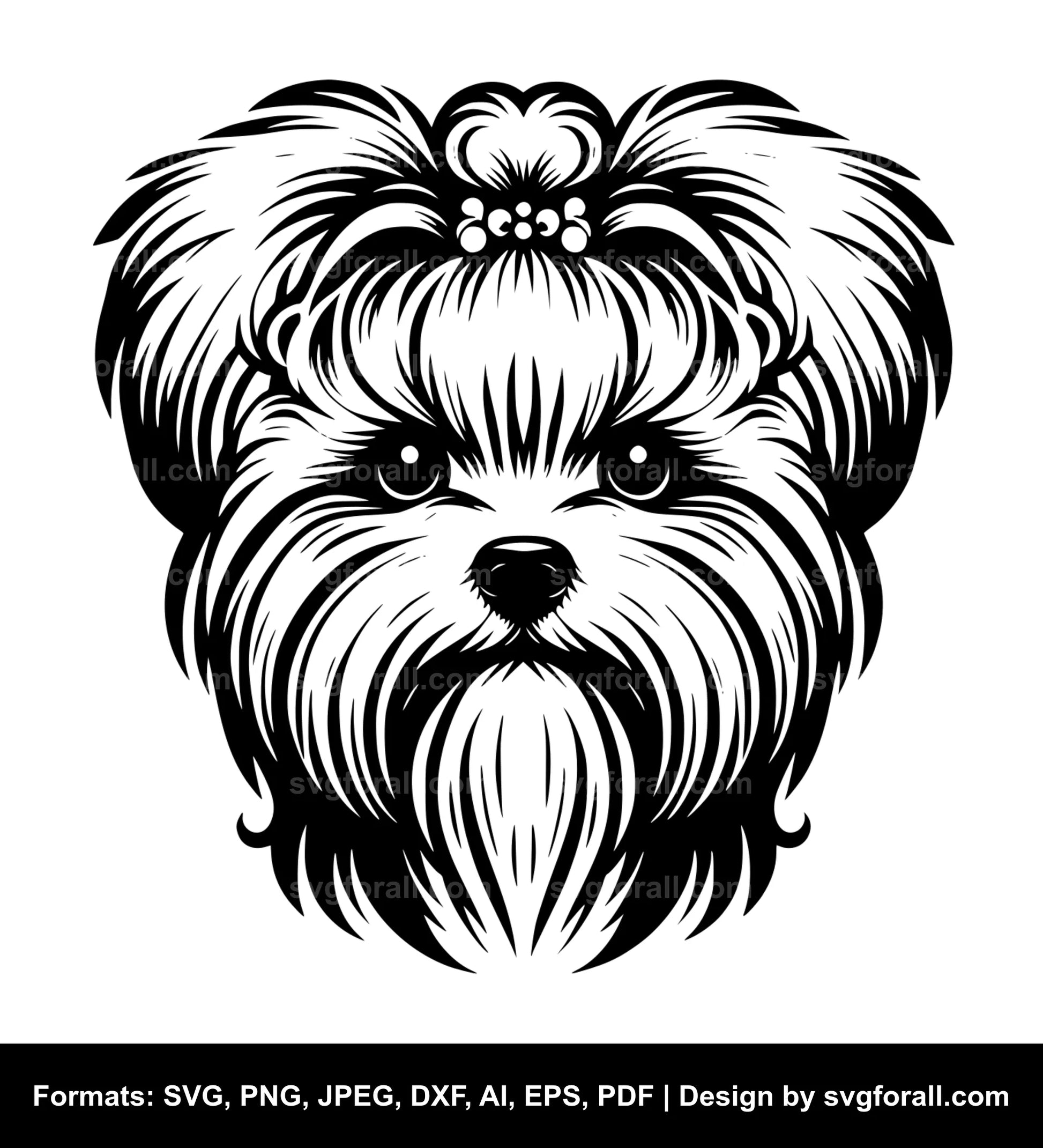 Maltese Dog Black SVG