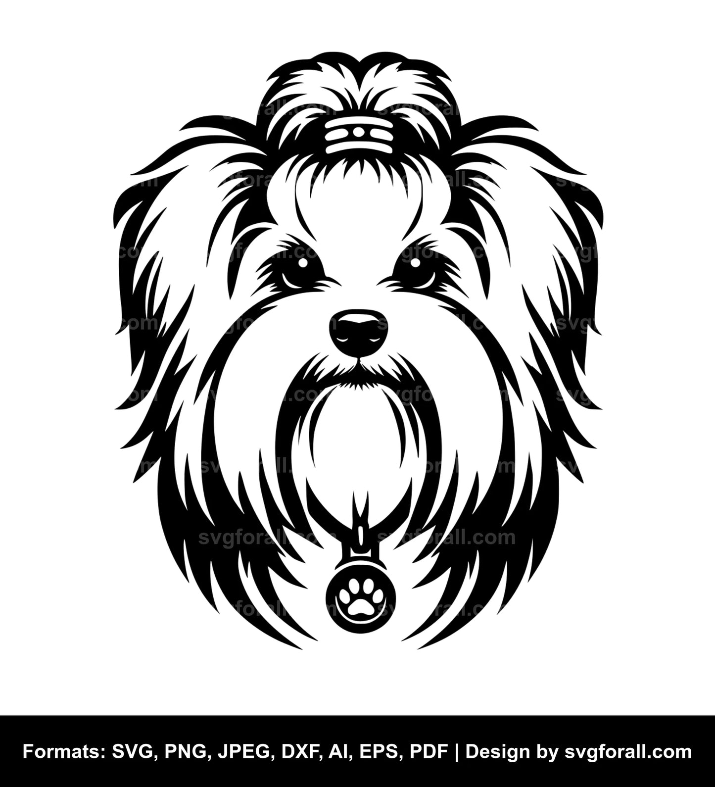 Maltese Dog SVG Design