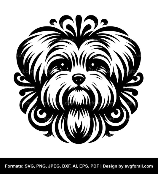 Maltese Dog Vector SVG