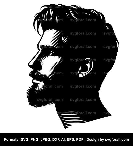 Man Face SVG PNG