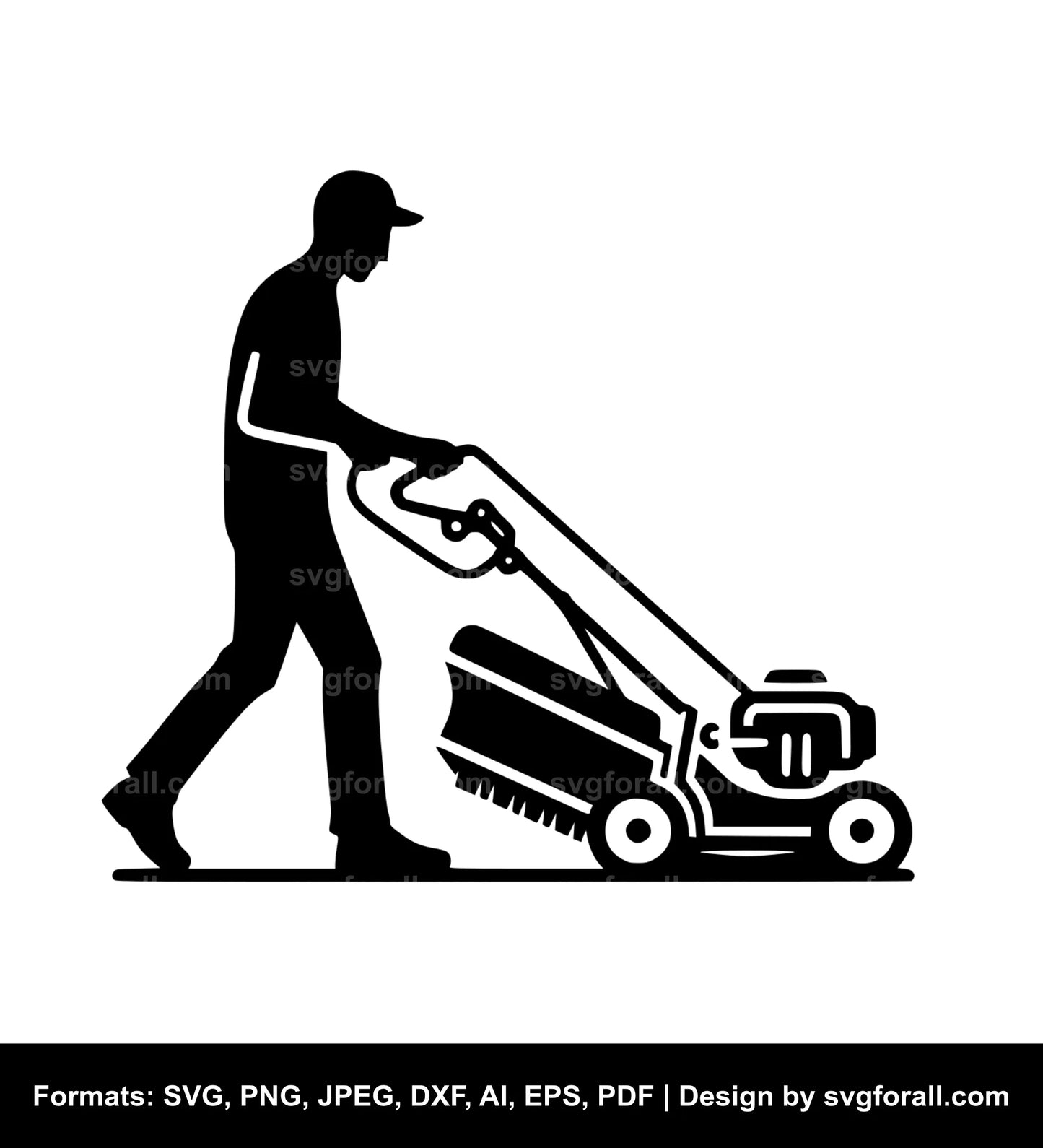 Man Mowing SVG File