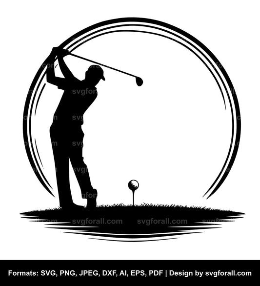 Man Playing Golf Cricut SVG