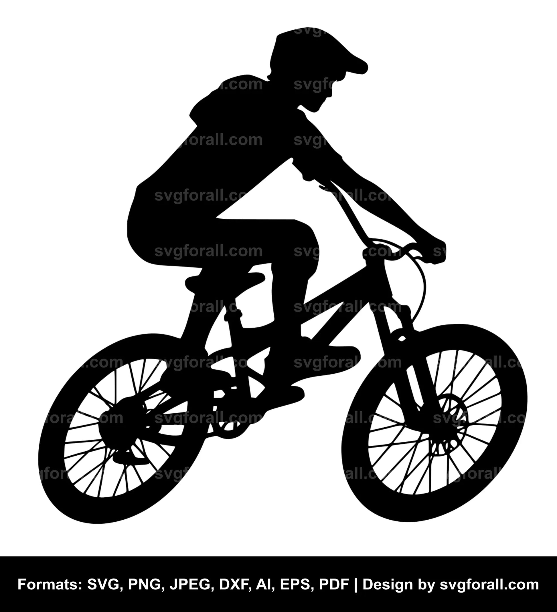 Man Riding Bike SVG