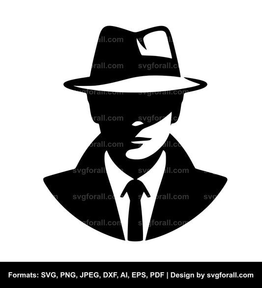 Man Wearing Hat SVG File