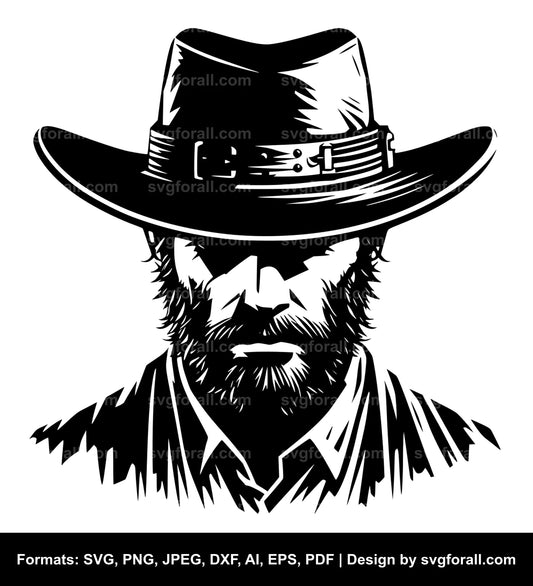 Man Wearing Hat SVG PNG