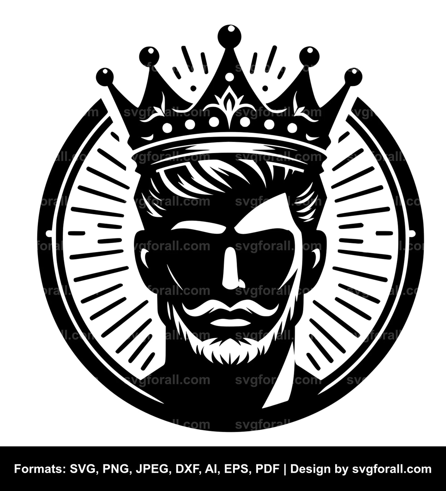 Man With Crown SVG File