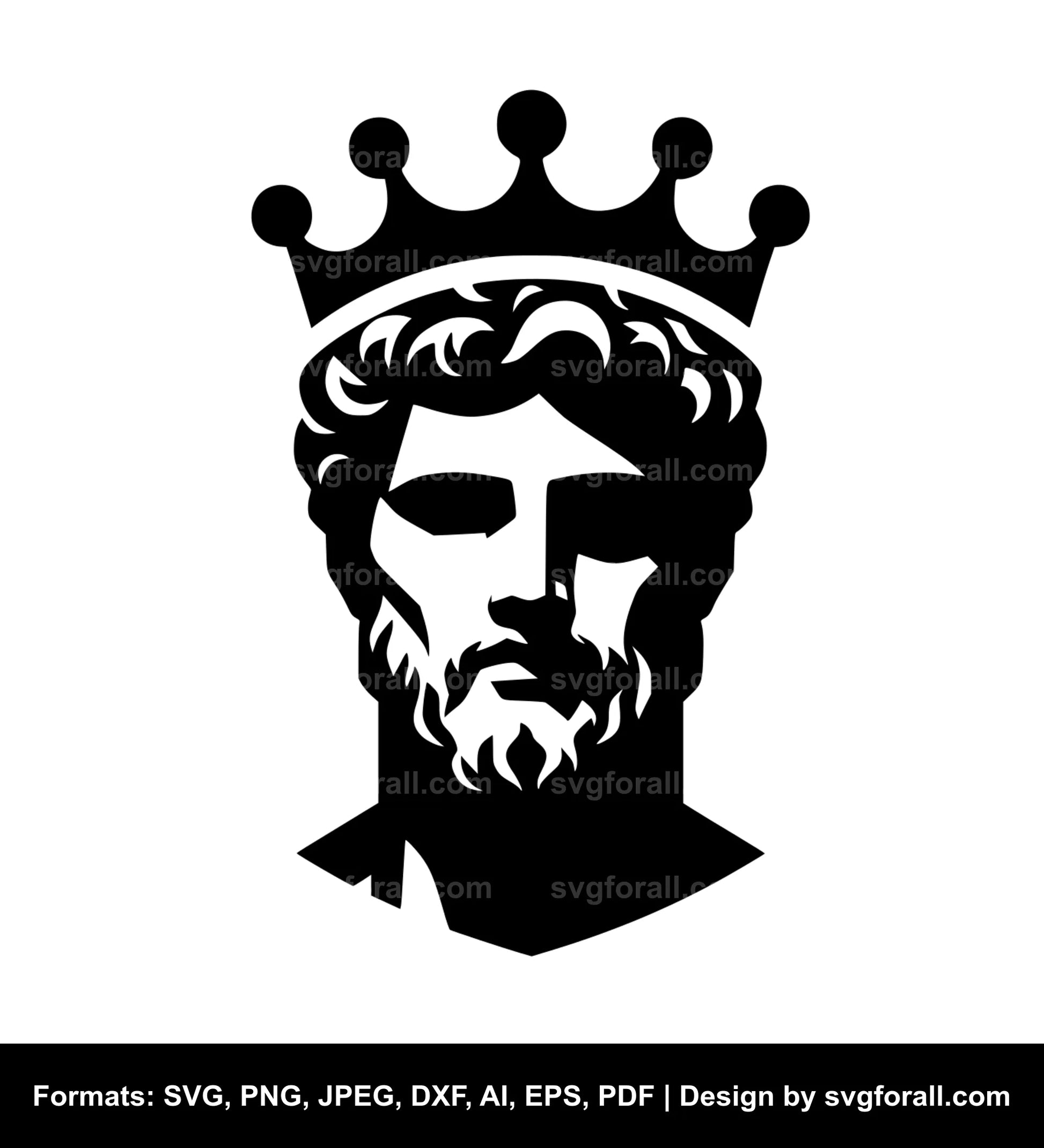 Man With Crown SVG Vector