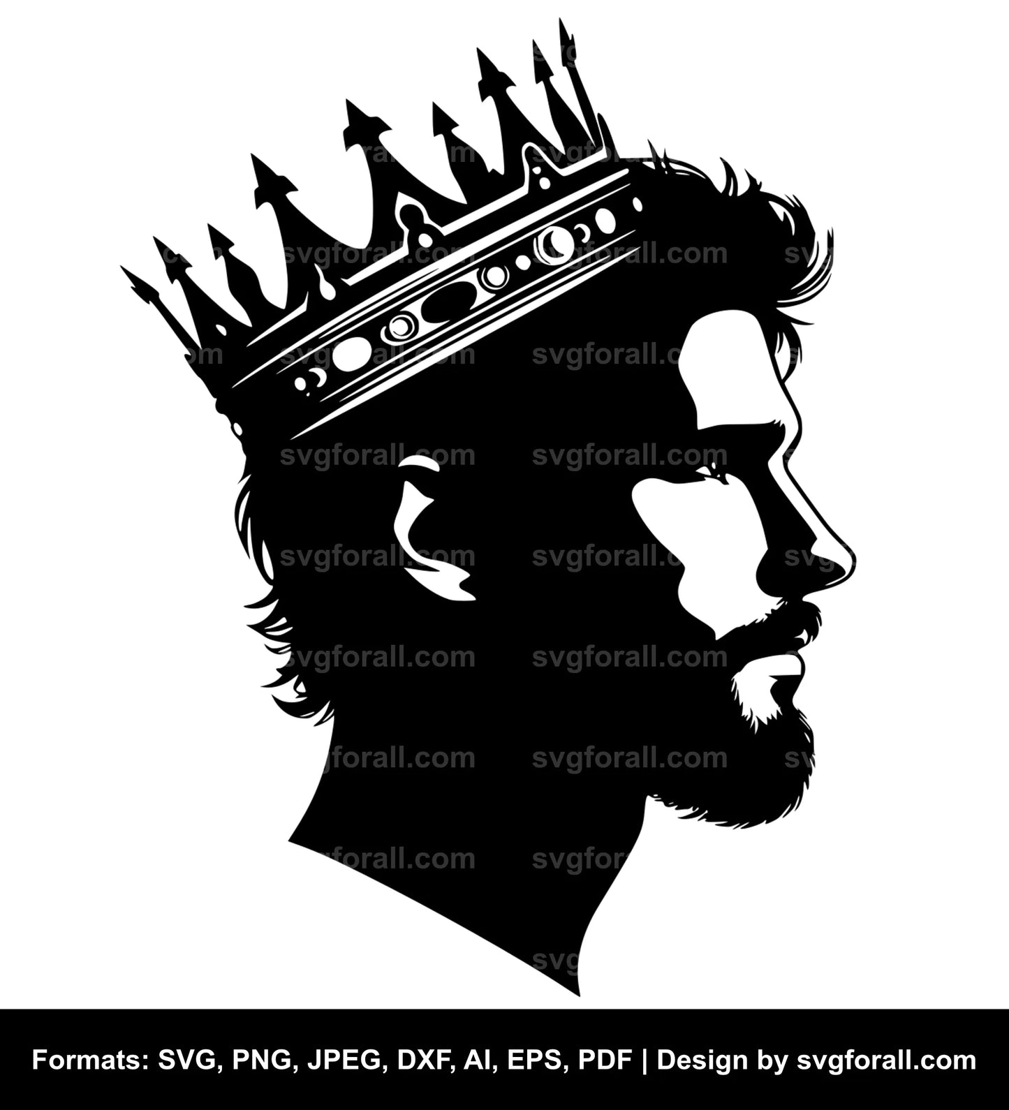 Man With Crown Vector SVG