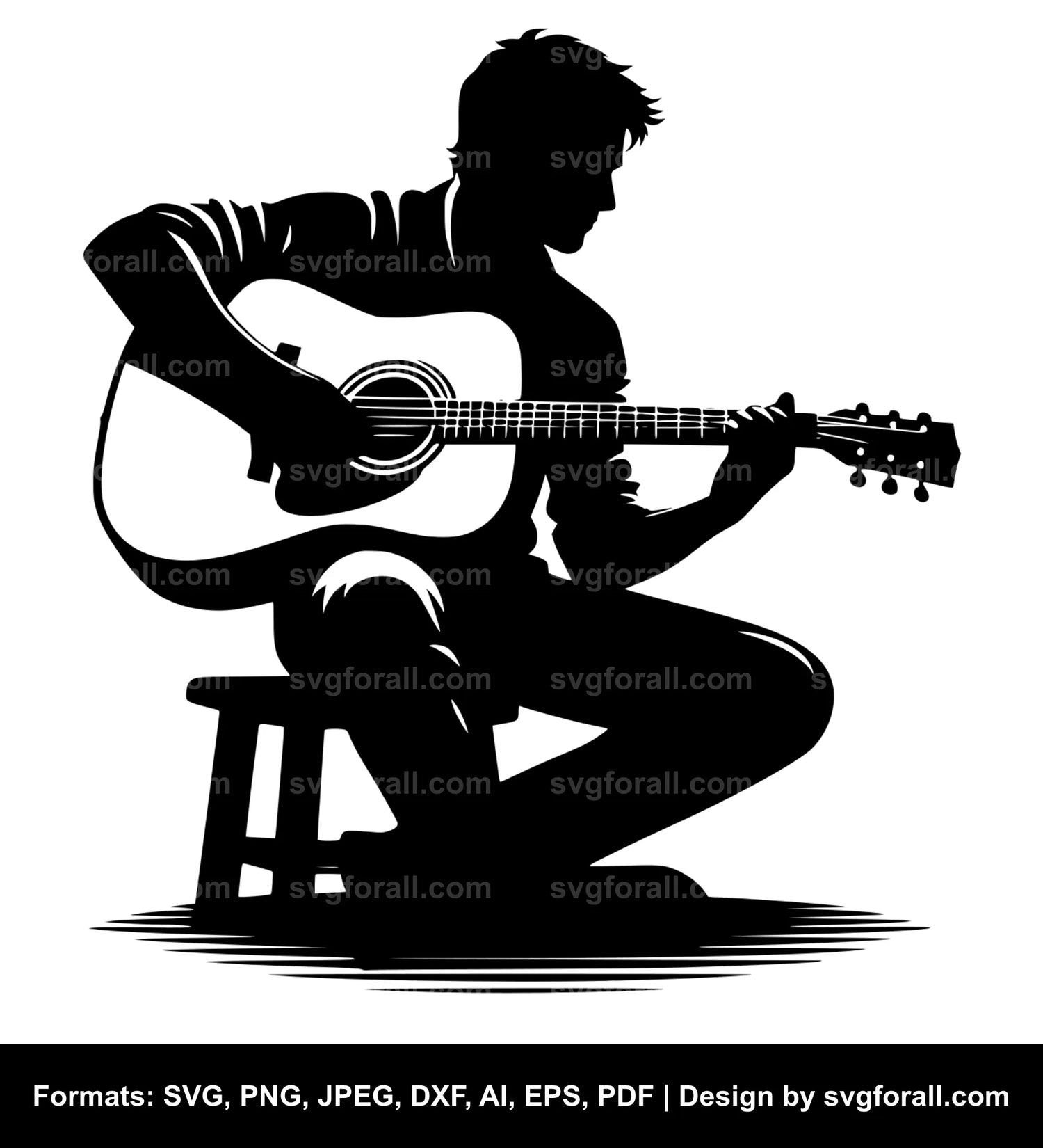 Man With Guitar Cricut SVG