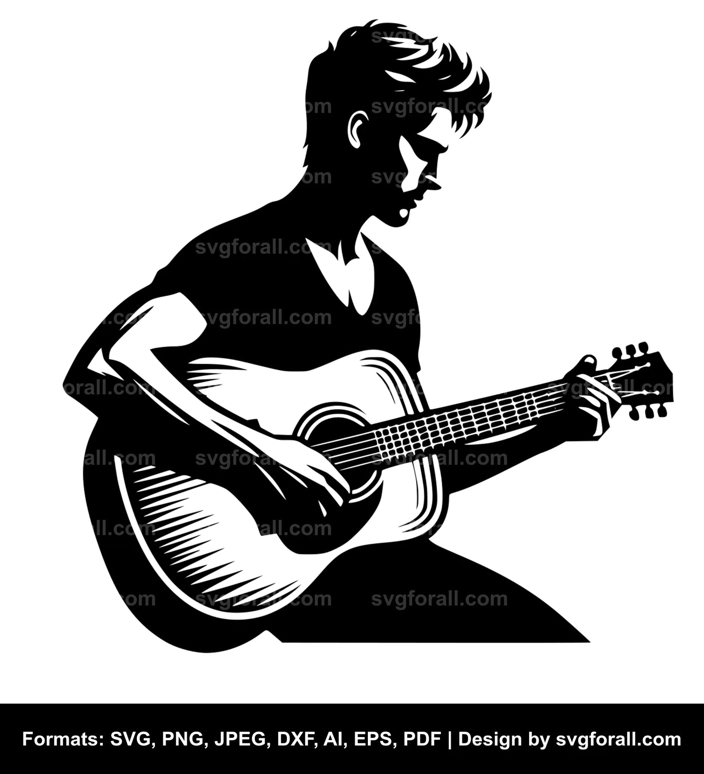 Man With Guitar SVG