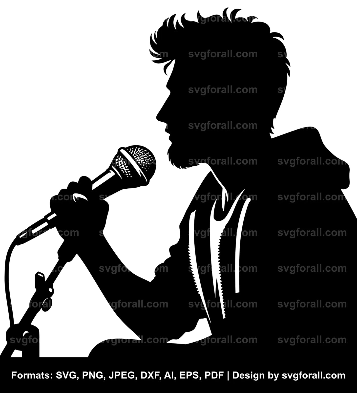 Man With Mic SVG PNG