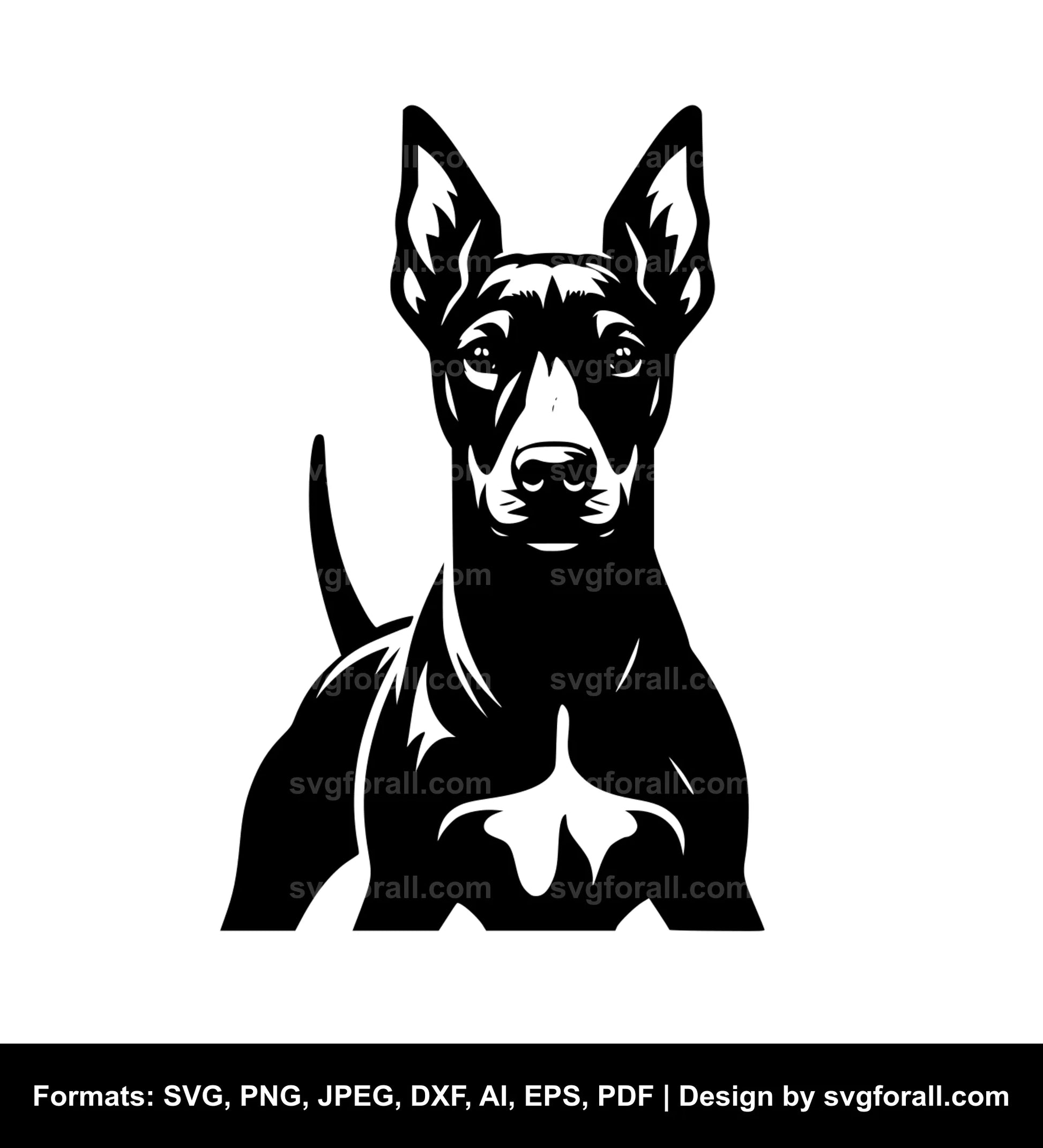 Manchester Terrier Dog Black SVG