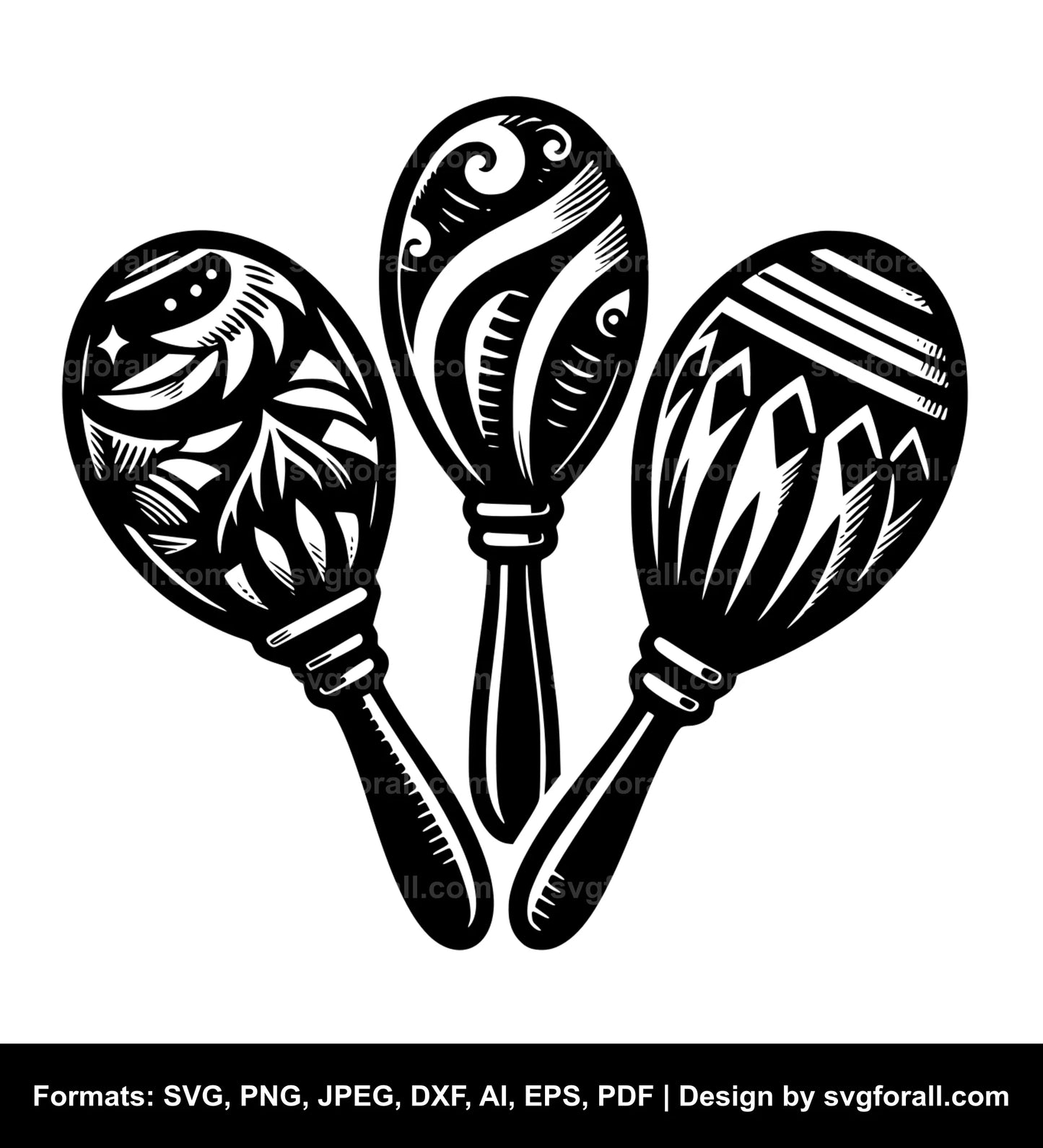 Maracas Black SVG