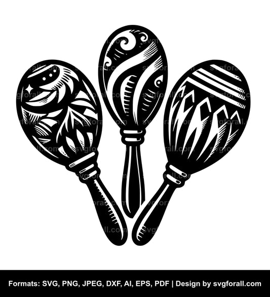 Maracas Black SVG