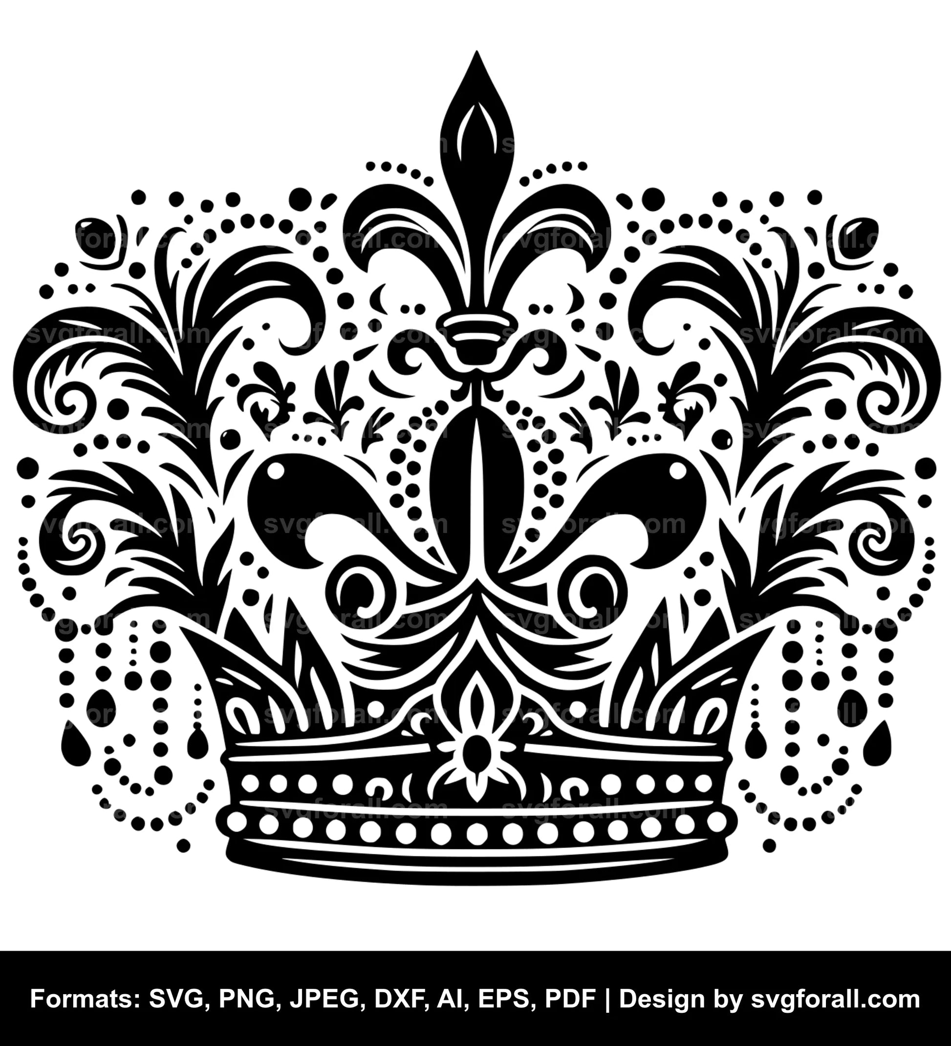 Mardi Gras Crown SVG PNG