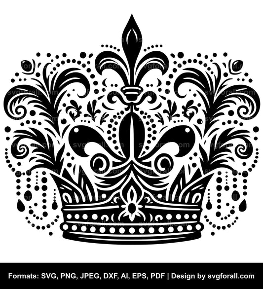 Mardi Gras Crown SVG PNG