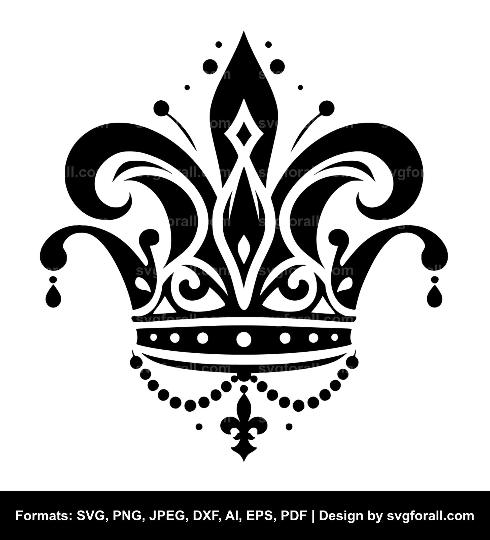 Mardi Gras Crown Vector SVG