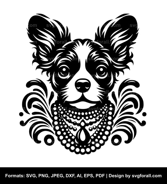 Mardi Gras Dog SVG