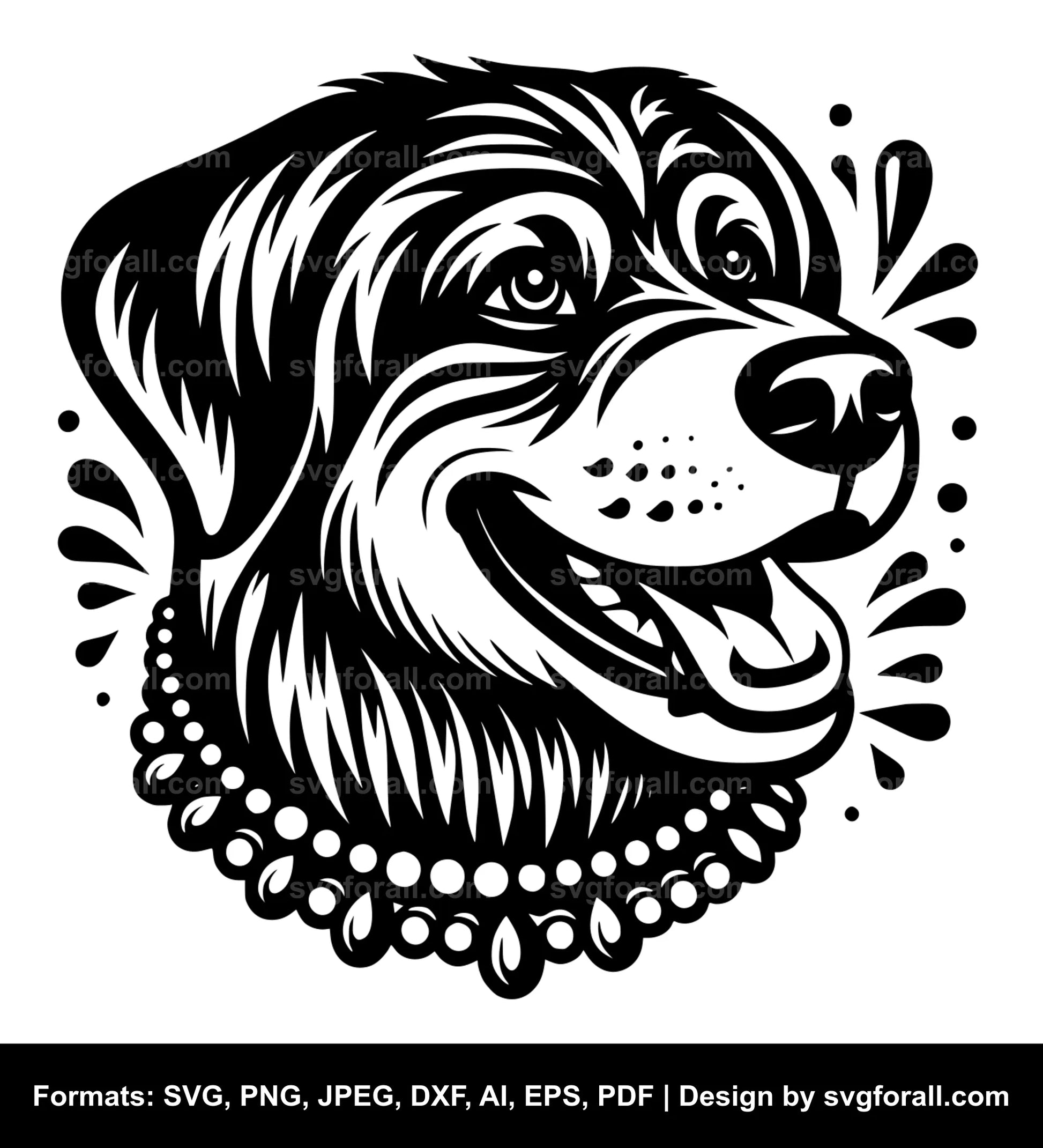 Mardi Gras Dog Vector SVG