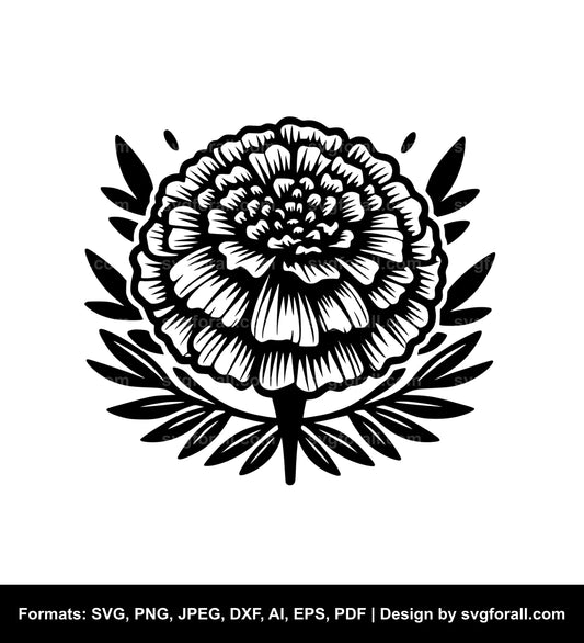 Marigold Flower Vector SVG