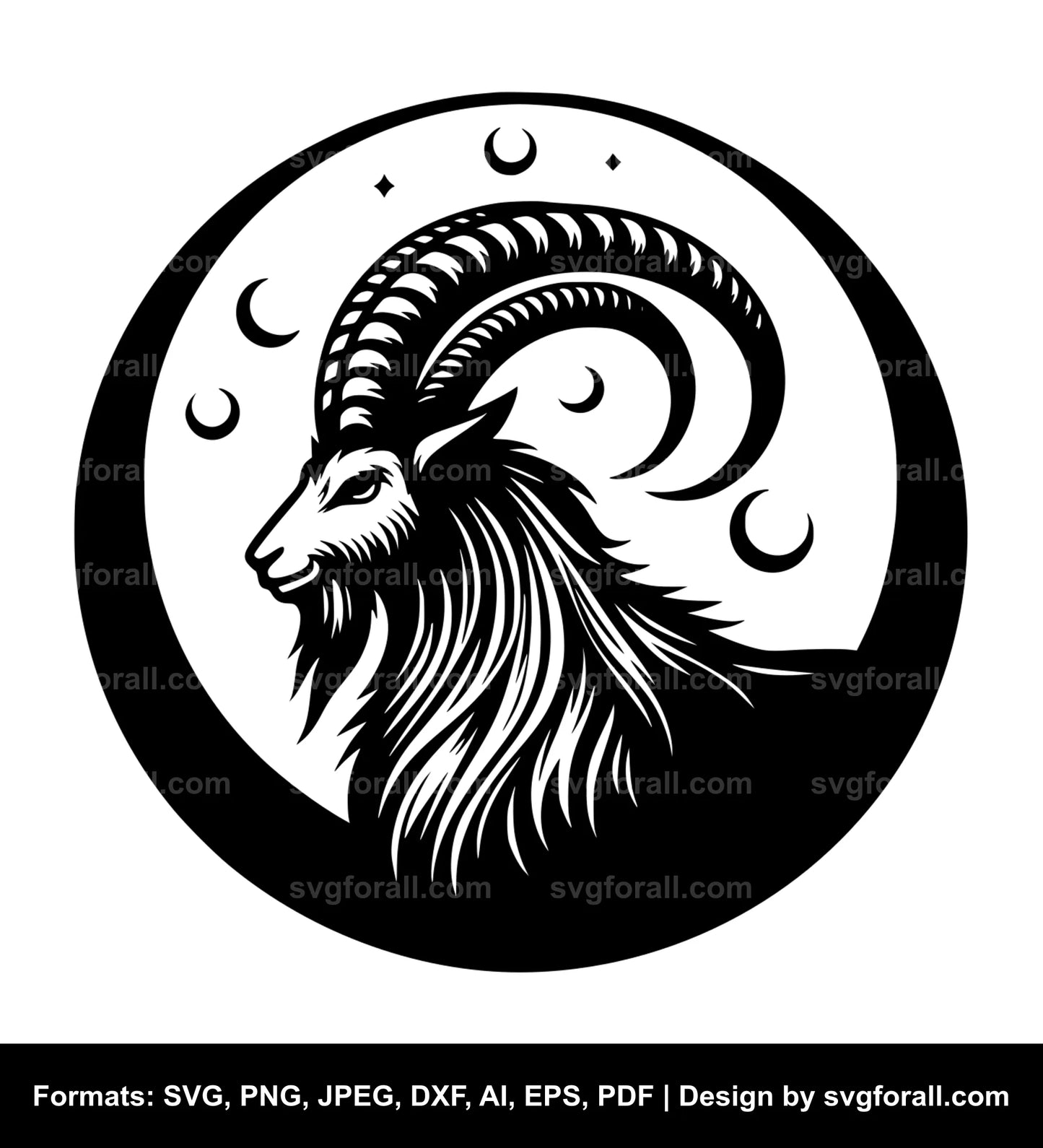 Markhor Black SVG