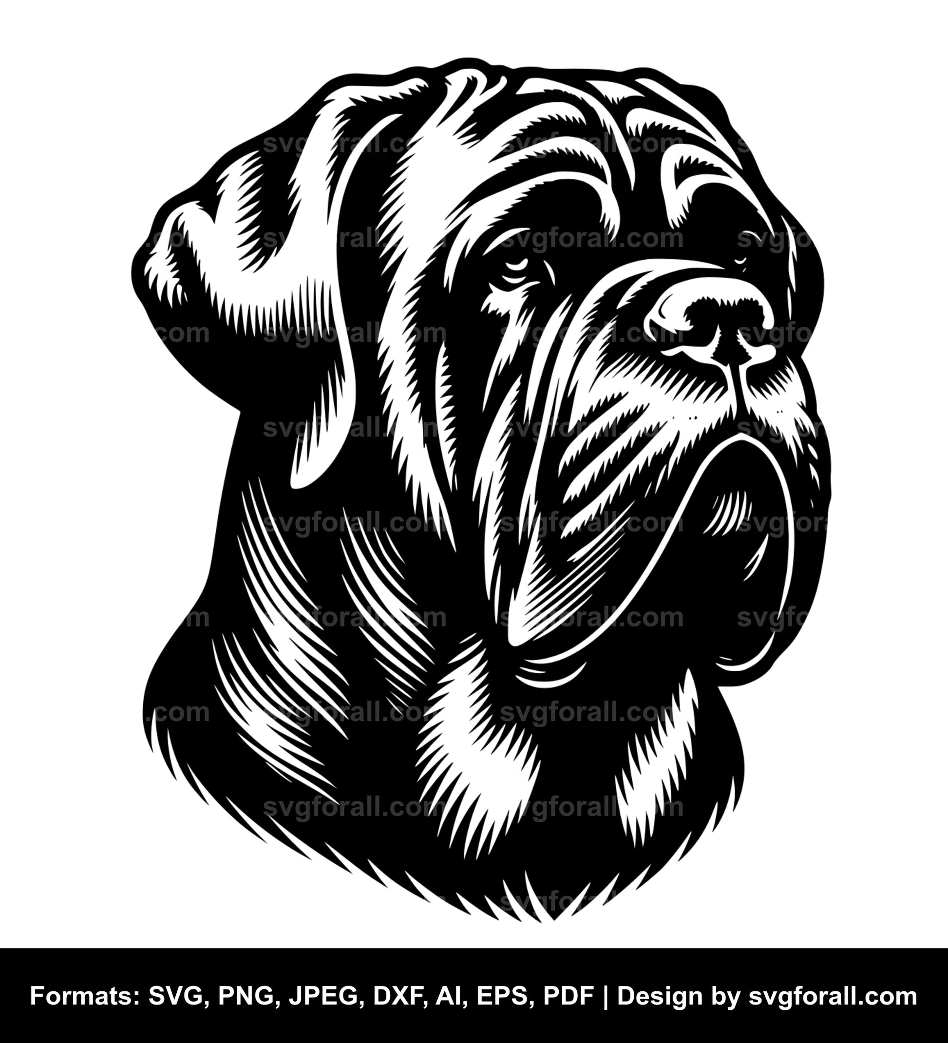 Mastiff Dog SVG File