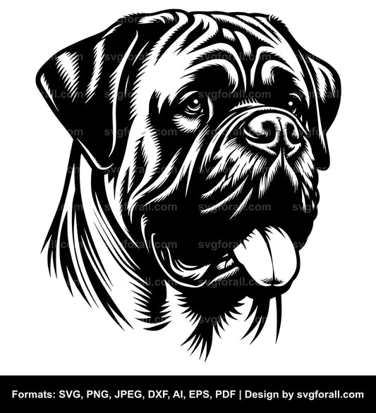 Mastiff Dog SVG Vector