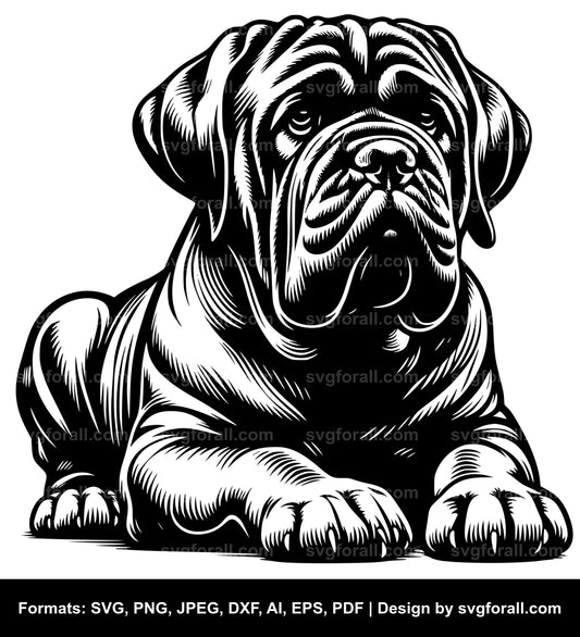 Mastiff Dog Vector SVG