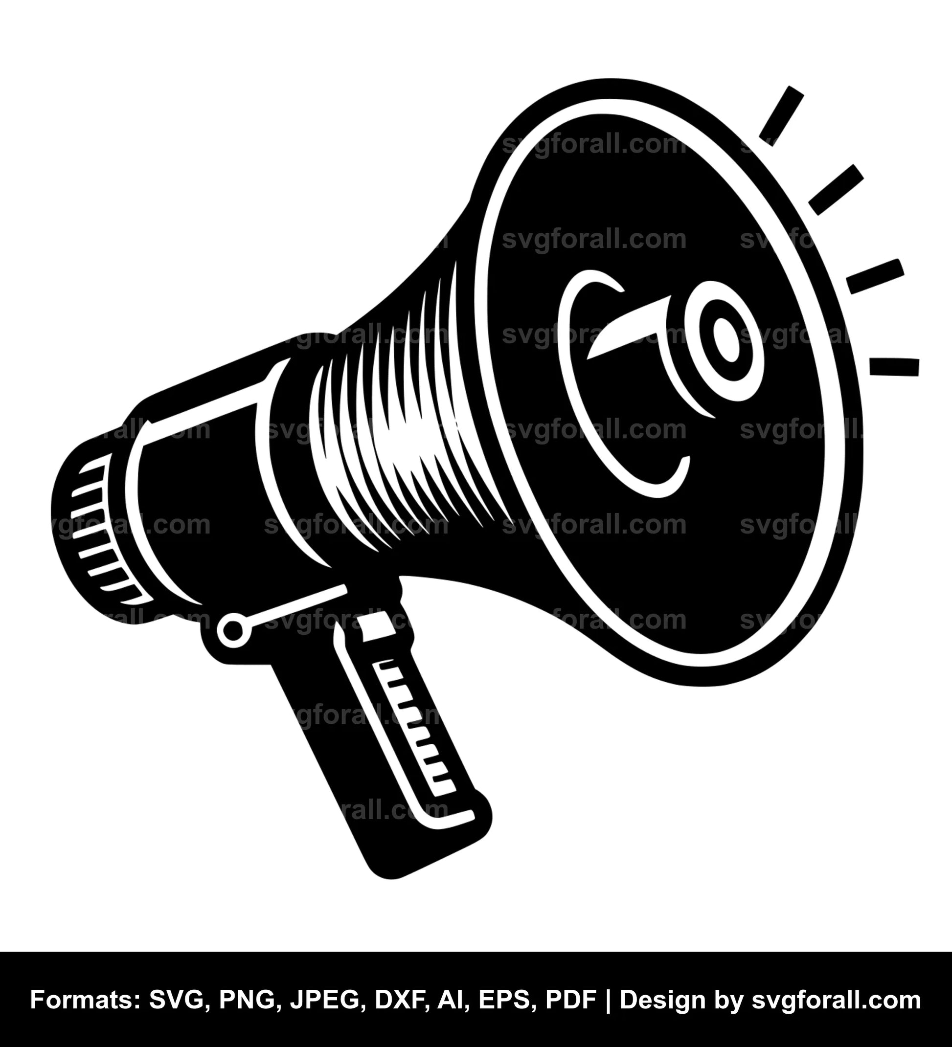 Megaphone Black SVG