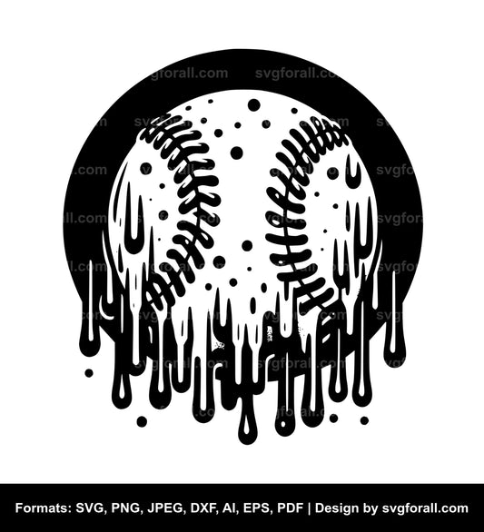 Melting Baseball SVG